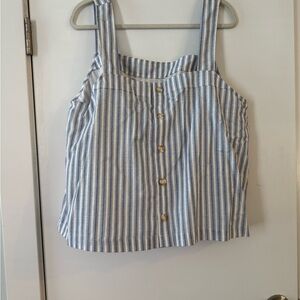 Torrid Blue and White Striped belle isle top